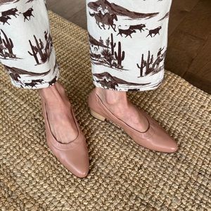 Rachel Comey Calder Dusty Pink Wood Block Heels Size 6